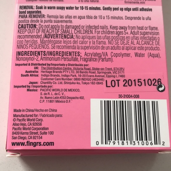 Fing’rs Girlie Nails 24 Stick-On Nails New In Packaging - Picture 7 of 7